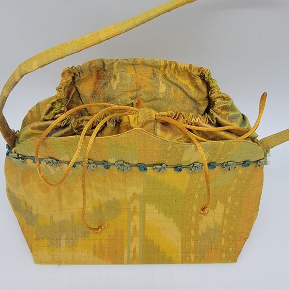 Christine Henson Now and Zen Hippie Boho Colorful Fabric Handbag Cinch Purse - Picture 3 of 10